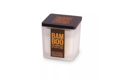 Heart & Home Bamboo Candle Jar White Blossom & Sandalwood Small Heart & Home Bamboo Candle Jar White Blossom & Sandalwood Small