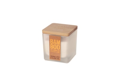 Heart & Home Bamboo Candle Jar Orange Zest & Clove Oil Small (0027671W0513)