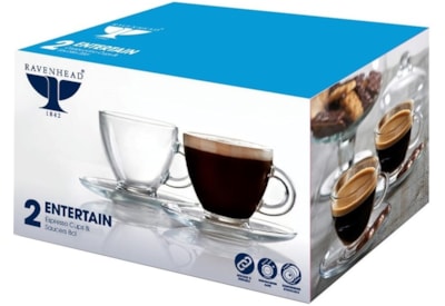 Ravenhead Entertain Setx2 Espresso Cup & Saucers 8cl (0041.603)