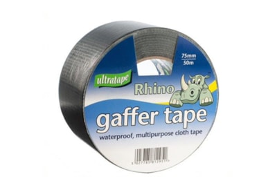 Ultratape Rhino Gaffer Tape 75mm x 50m Black (RH0043-75-BLK)
