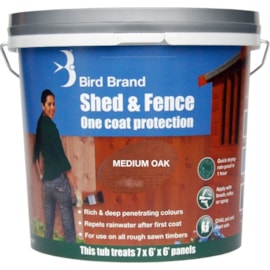 Bird Brand Shed&fence Medium Oak 5lt Bird Brand Shed&fence Medium Oak 5lt
