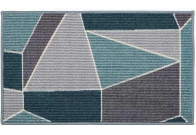 Jvl Fiora Machine Washable Mat Duck Egg 44x75c Jvl Fiora Machine Washable Mat Duck Egg 44x75c