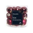 Glass Mini Baublesx24 Shiny Matt Oxblood 2.5cm Glass Mini Baublesx24 Shiny Matt Oxblood 2.5cm
