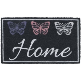 Jvl Latex Coir Mat Home Butterflies 40x70 (02-876)