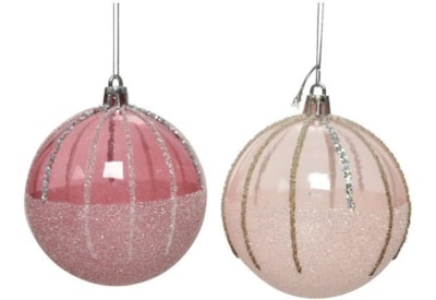 Sproof Baubles Transparant Glitter 8cm (020979)