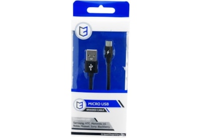 C3 Usb - Micro Usb Braided Cable Black 1m C3 Usb - Micro Usb Braided Cable Black 1m