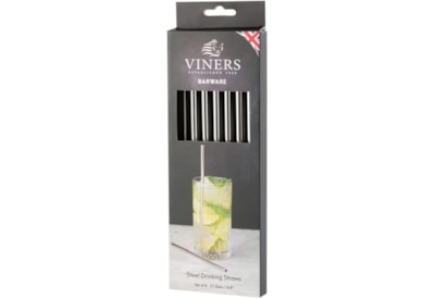 Viners Barware Long Steel Drinking Straws 6pc (0302.213)