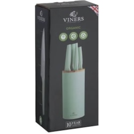 Viners Organic Green Knife Block Set 6pce (0305.187)