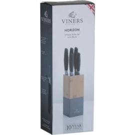 Viners Horizon Grey Knife Block Set 6pce Viners Horizon Grey Knife Block Set 6pce
