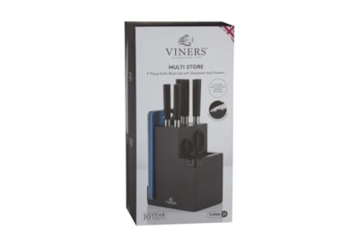 Viners Multi Store Block Set w Sharpener 9pce Viners Multi Store Block Set w Sharpener 9pce