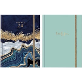Marble & Gold Foil Diary Wtv (0476)