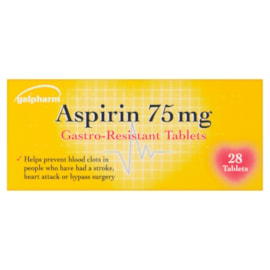 Galpharm Asprin 75mg Tablets 28s (GA20)