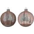 Glass Bauble Unsilvered Tree Blush Pink 8cm Glass Bauble Unsilvered Tree Blush Pink 8cm