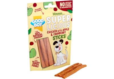 Good Boy Superlicious Chicken Apple & Cranberry Sticks 100g Good Boy Superlicious Chicken Apple & Cranberry Sticks 100g