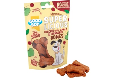 Good Boy Superlicious Chicken Apple & Cranberry Bones 100g (05105)