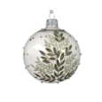 Glass Bauble Leaf Tree 8cm Glass Bauble Leaf Tree 8cm