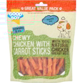 Good Boy Chewy Chicken with Carrot Sticks Dog Treats 320g Good Boy Chewy Chicken with Carrot Sticks Dog Treats 320g