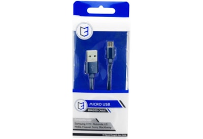 C3 Usb - Micro Usb Braided Cable Blue 1m C3 Usb - Micro Usb Braided Cable Blue 1m