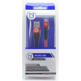 C3 Usb - Micro Usb Braided Cable Red 1m (C3-06136)