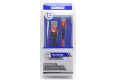 C3 Usb - Micro Usb Braided Cable Red 1m C3 Usb - Micro Usb Braided Cable Red 1m