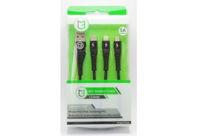 C3 Braided Universal Charger Lead 1.2m (C3-07997)
