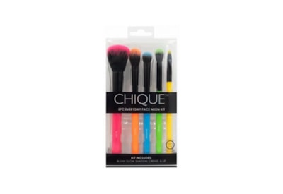 Chique Everyday Face 5 Piece Neon Brush Set (BQU-EFSET5NE)