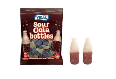 Vidal Sour Cola Bottles Bag 90g (1010441)