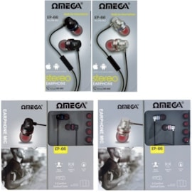 Omega Stereo Earphone with Microphone Pink (10066)