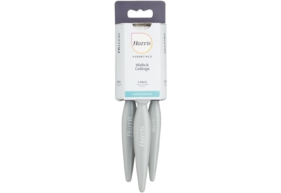 Harris Essentials Emulsion Flat Paint Brush Set 3pk (101011005)