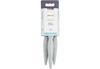 Harris Essentials Emulsion Flat Paint Brush Set 3pk Harris Essentials Emulsion Flat Paint Brush Set 3pk