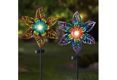 Solar Stake Light Flora Blooms Mixed Solar Stake Light Flora Blooms Mixed