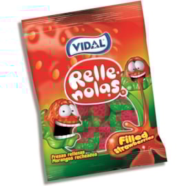 Vidal Jelly Filled Strawberries Bag 90g Vidal Jelly Filled Strawberries Bag 90g
