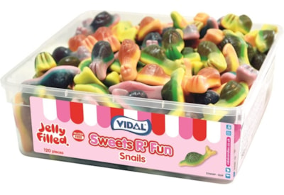 Vidal Jelly Filled Snails 7p Sweet Tub (1019899)