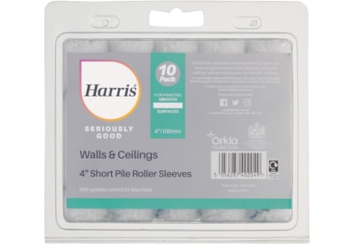 Harris Seriously Good Roller Sleeve Short Pile 10pk 4" (102012201)