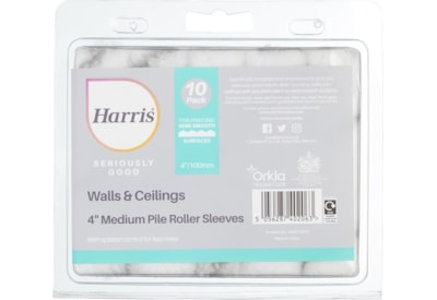 Harris Seriously Good Roller Sleeve Medium Pile 10pk 4" (102012203)