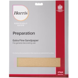 Harris Seriously Good Sandpaper Extra Fine 4pk Harris Seriously Good Sandpaper Extra Fine 4pk