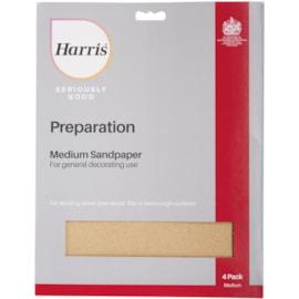 Harris Seriously Good Sandpaper Medium 4pk (102064319)