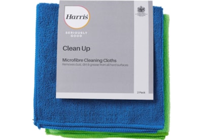 Harris Seriously Good Microfibre Cleaning Cloths 2pk (102114005)