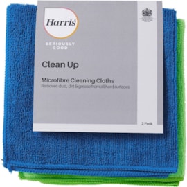 Harris Seriously Good Microfibre Cleaning Cloths 2pk Harris Seriously Good Microfibre Cleaning Cloths 2pk