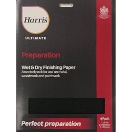 Harris Ultimate Wet & Dry Finishing Paper 4pk Harris Ultimate Wet & Dry Finishing Paper 4pk
