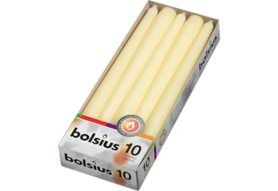 Bolsius 10" Tapered Ivory Candles 245x24 (CN5215)