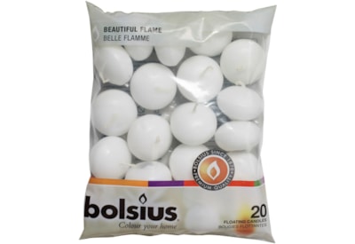 Bolsius 20 Floating Candles White Bolsius 20 Floating Candles White