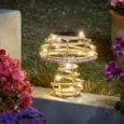 Solar Lamp Glowcap Rattan Mushroom