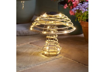 Solar Lamp Glowcap Rattan Mushroom Large Solar Lamp Glowcap Rattan Mushroom Large