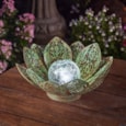 Smart Garden Damasque Solar Lotus - Verdigris