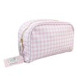 Upper Canada Oval Makeup Bag Pink Gingham Lrg Upper Canada Oval Makeup Bag Pink Gingham Lrg