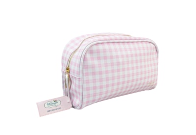 Upper Canada Oval Makeup Bag Pink Gingham Lrg Upper Canada Oval Makeup Bag Pink Gingham Lrg