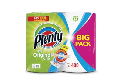 Plenty Kitchen Towel White 4 Pack 100 Sheet