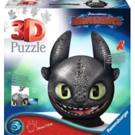 Ravensburger How To Train Your Dragon With Ears 3D Puzzle Ball 72Pc 3D Puzzle Ravensburger How To Train Your Dragon With Ears 3D Puzzle Ball 72Pc 3D Puzzle
