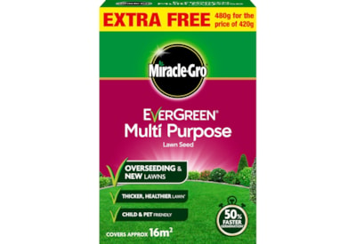 Miracle-gro Evergreen Multi Purpose Grass Seed 480g (119613)